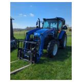 New Holland Workmaster 105 Tractor with Pallet Fork Attachment