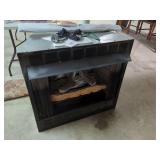 Electric Fireplace with Faux Logs