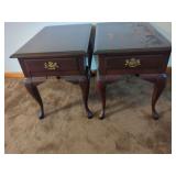 Pair of Mahogany Finish End Tables