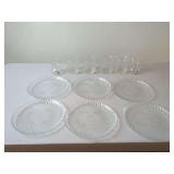 Glass Plate and Jack Daniel's Shot Glass Set