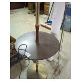 Floor Lamps with Shades and Attached Tables - (2)