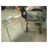 Two Convertible Tabletop Art Display Easels