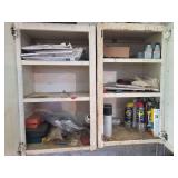 Cabinet Shelf Contents with Assorted Items
