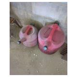 Two Plastic Fuel Cans