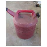 Red Plastic Fuel Container