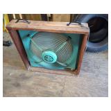 Dominion Electric Box Fan with Wood Casing