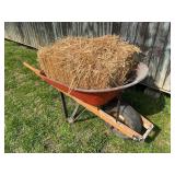 Wheelbarrow with Bale of Straw