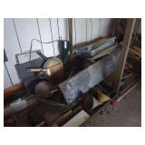 Metal Items Including Anvil, Cookware, and Hardware