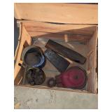 Metal Hardware and Tools in Wood Crate