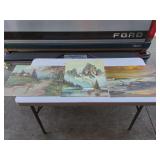 Three Signed Landscape Prints on Canvas