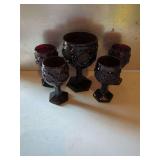 Avon Cape Cod Ruby Red Cordials & Glassware