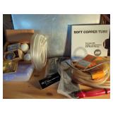 Tools and Supplies Including Cable Ties, Tubing, and Solder