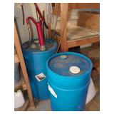 Pair of Plastic Drums with Lever Action Pump