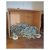 Chain with Hooks and Metal Rod in Box