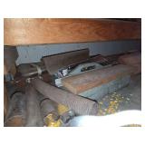 Metal Toolbox with Contents and Assorted Metal Parts