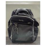 Itzy Ritzy Black Faux Leather Diaper Backpack