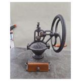 Cast Iron Coffee Grinder with Wood Drawer