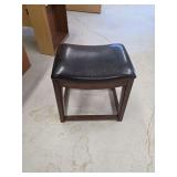 Upholstered Stool with Wood Frame