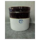 Three Gallon Stoneware Crock with Cobalt Decoration
