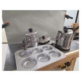 Stainless Steel Steamer Pots and Muffin Pan