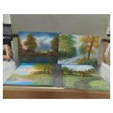 "Harris" Signed Landscape Paintings