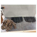 Cast Iron Grates and Metal Chain