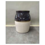 Stoneware Crock with Lid, Two-Tone Glaze