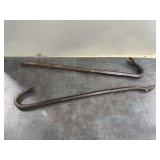 Two Steel Crowbars