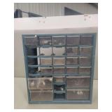 Small Drawer Organizer Cabinet with Hardware and Parts