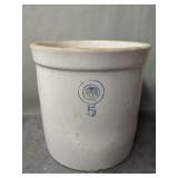 5-Gallon Stoneware Crock with Indian Head Mark