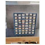 Electrical Components Storage Cabinet with Assorted Connectors and Clips