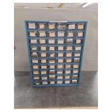 Cabinet with Assorted Hardware, Fasteners, and Washers