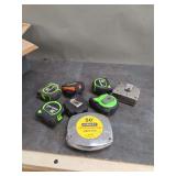 Assorted Tape Measure Collection including Stanley and Craftsman