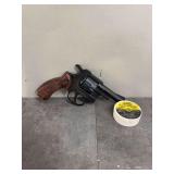 Revolver Style Blank Firing Gun with Blank Cartridges