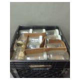 Crate of Assorted Glass Jars