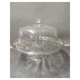 Clear Glass Cake Stand with Dome