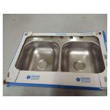Dayton 22-gauge Stainless Steel Double Bowl Drop-in Kitchen Sink