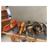 Orange Work Lights and Ratchet Straps