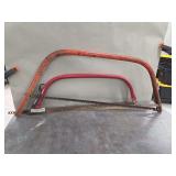 Two Bow Saws with Blades