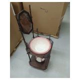 Wash Stand with Mirror and Pitcher