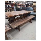 Dining Table with Two Benches