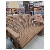 Wooden Outdoor Glider Bench
