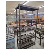 Freestanding Multi-Tier Plastic Shelving Unit