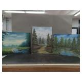 Three Oil Landscape Paintings