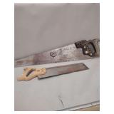 Disston Select D-95 Crosscut Saw and Unbranded Saw