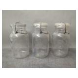 Ball Ideal Glass Jars with Wire Bail Closures - Set of 3