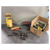 Screwdriver Assortment, Sanding Belts, and Saw Blades