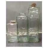 Glass Display Bottles with Cork Stoppers