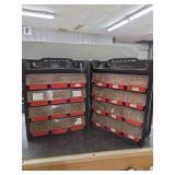 Two Component Storage Organizers with Various Parts