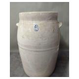 Stoneware Crock with Blue Number Five